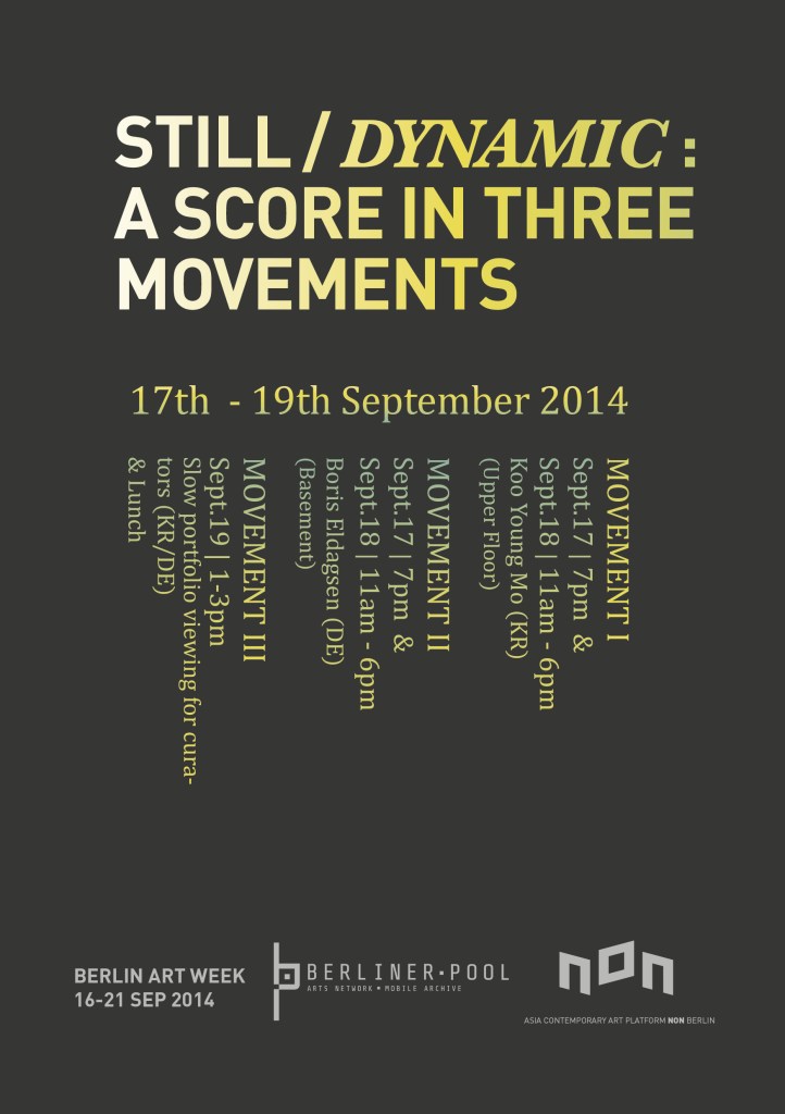 STILL/DYNAMIC - A SCORE IN THREE MOVEMENTS